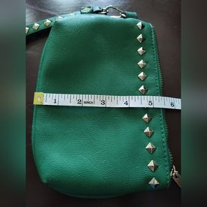 Green Wristlet Wallet with strap